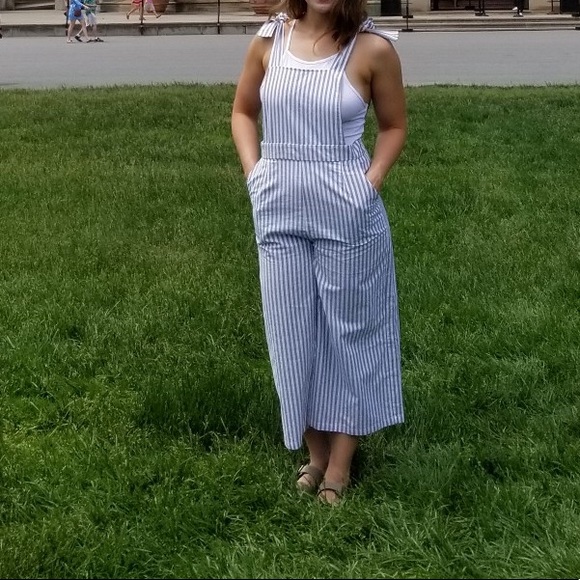 Culotte striped daytime jumpsuit - Picture 2 of 2